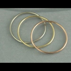 Handmade Tricolor Stacking Rings 10k gold